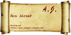 Ács József névjegykártya